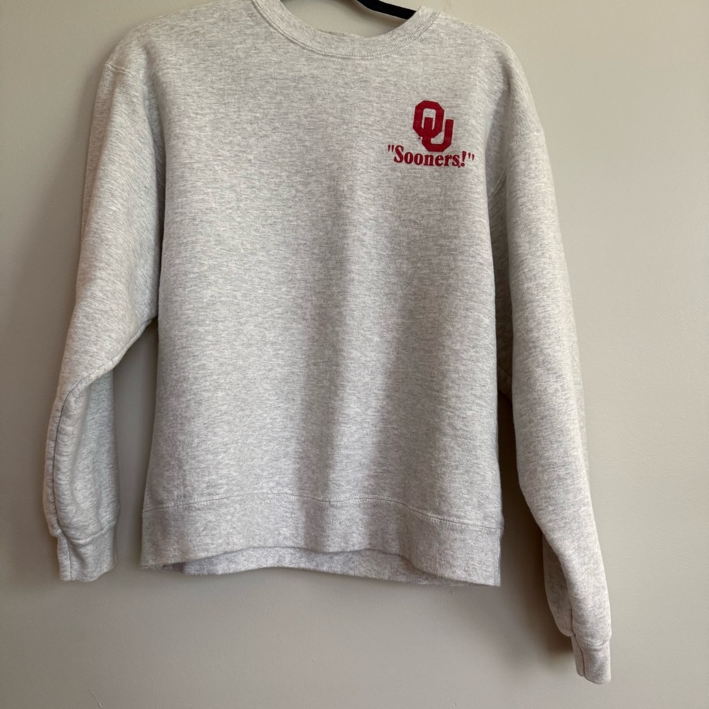 Y2K Oklahoma Sooners Grey Crewneck Sweatshirt GUC Size Medium